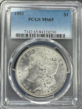 Load image into Gallery viewer, 1883-P Morgan Silver Dollar PCGS MS65 - Blast White &amp; Frosty - Looks 66
