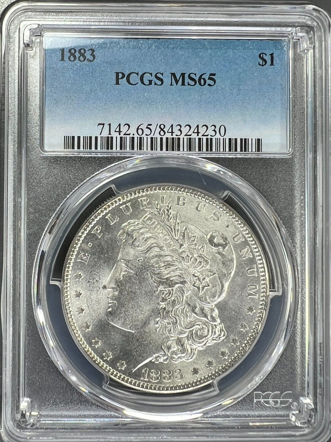 1883-P Morgan Silver Dollar PCGS MS65 - Blast White & Frosty - Looks 66