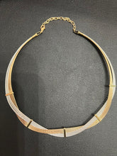 Load image into Gallery viewer, Unique and attractive 14K Necklace &amp; Bracelet Yellow &amp; White Gold Mesh

