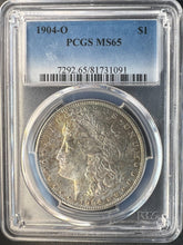 Load image into Gallery viewer, 1904-O Morgan Silver Dollar PCGS MS65  -  -  Lustrous &amp; Attractively Toned
