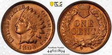 Load image into Gallery viewer, 1896 1¢ Indian Head Cent -- PCGS MS66 RED
