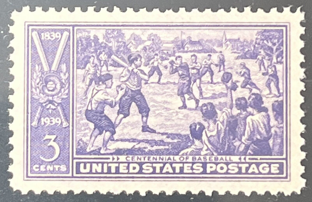 Scott #855 Baseball Stamp Mint OG NH  PSE Certificate - Gem 100