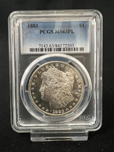 Load image into Gallery viewer, 1883-P $1 Morgan Silver Dollar PCGS MS63 PL  Prooflike and Frosty

