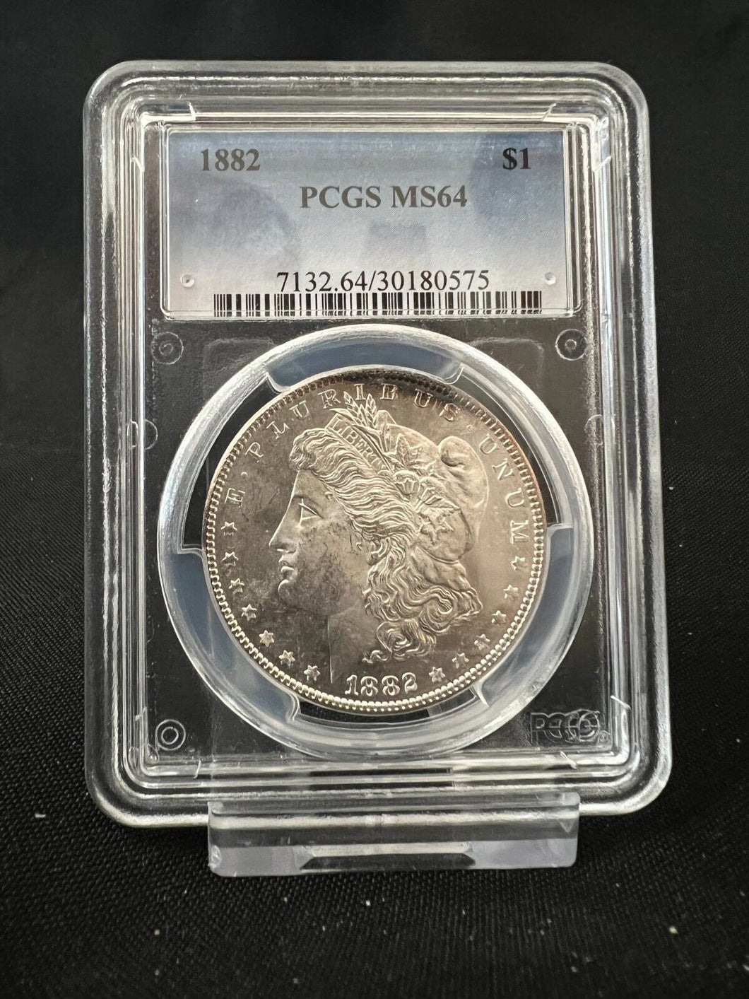 1882-P $1 Morgan Silver Dollar PCGS MS64  Well struck and high end 64