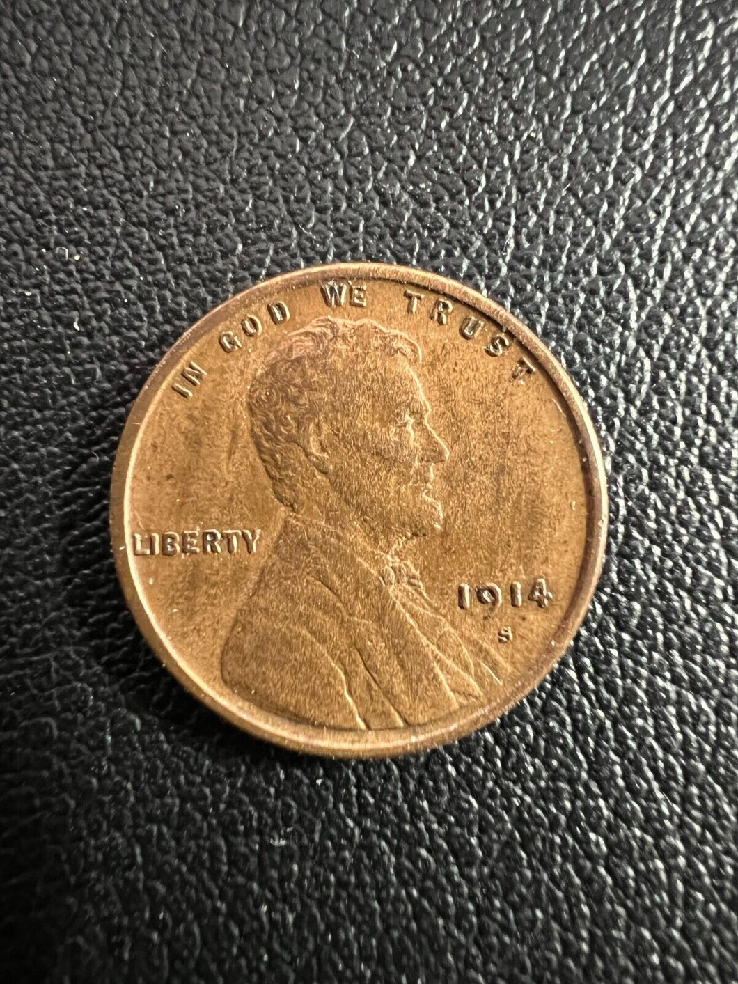 1914-S Lincoln Wheat Cent - - Raw AU