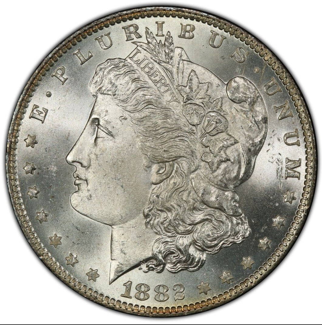 1882-O Morgan Silver Dollar PCGS MS65+ - -  Blast White & Very Frosty