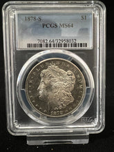 Load image into Gallery viewer, 1878-S $1 Morgan Silver Dollar PCGS MS64 -- Frosty Well Struck Gem!
