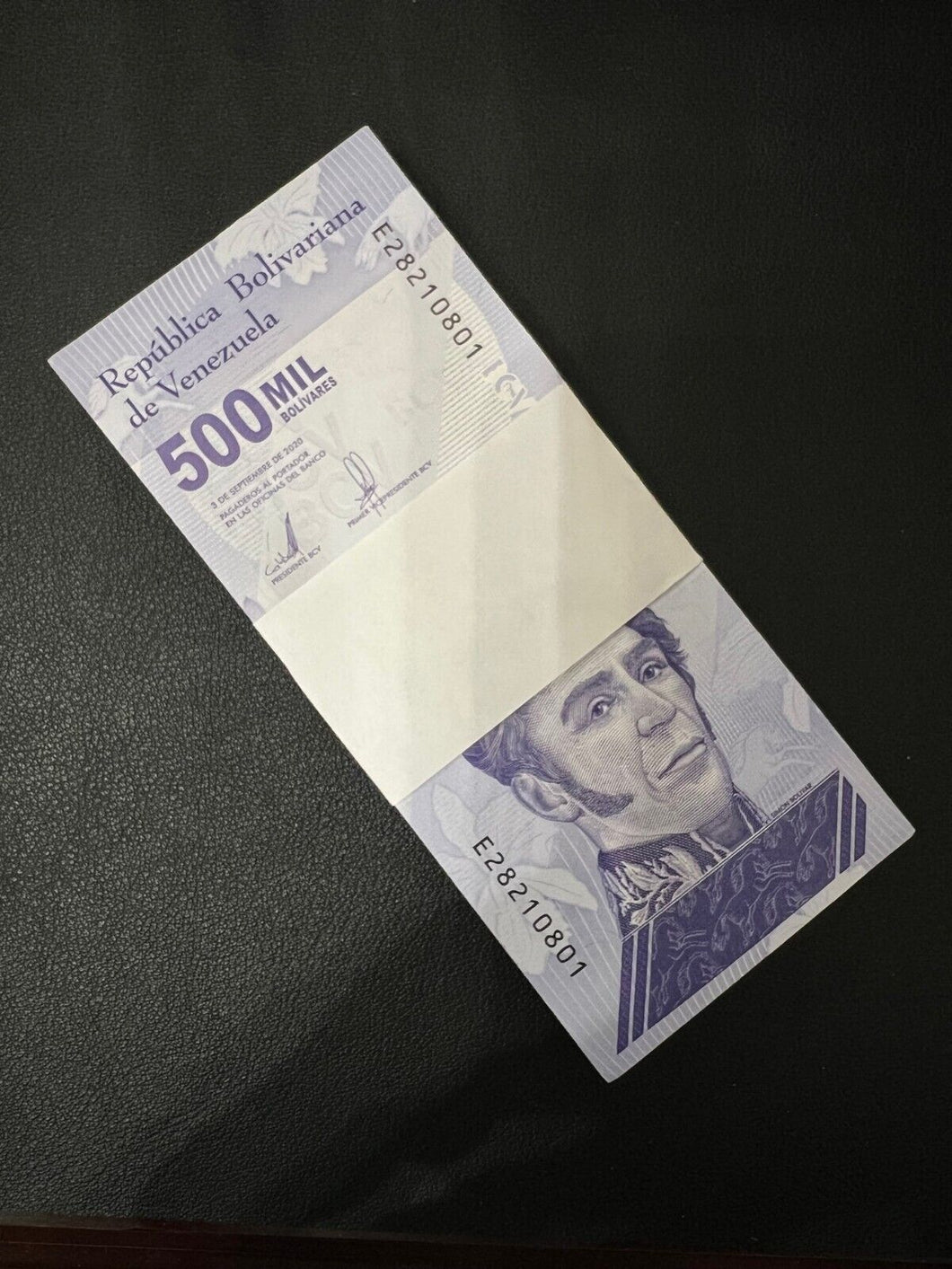 Venezuela 500 Mil Bolivares Banknotes -2020 GEM UNC - Full Pack Of 100 Notes