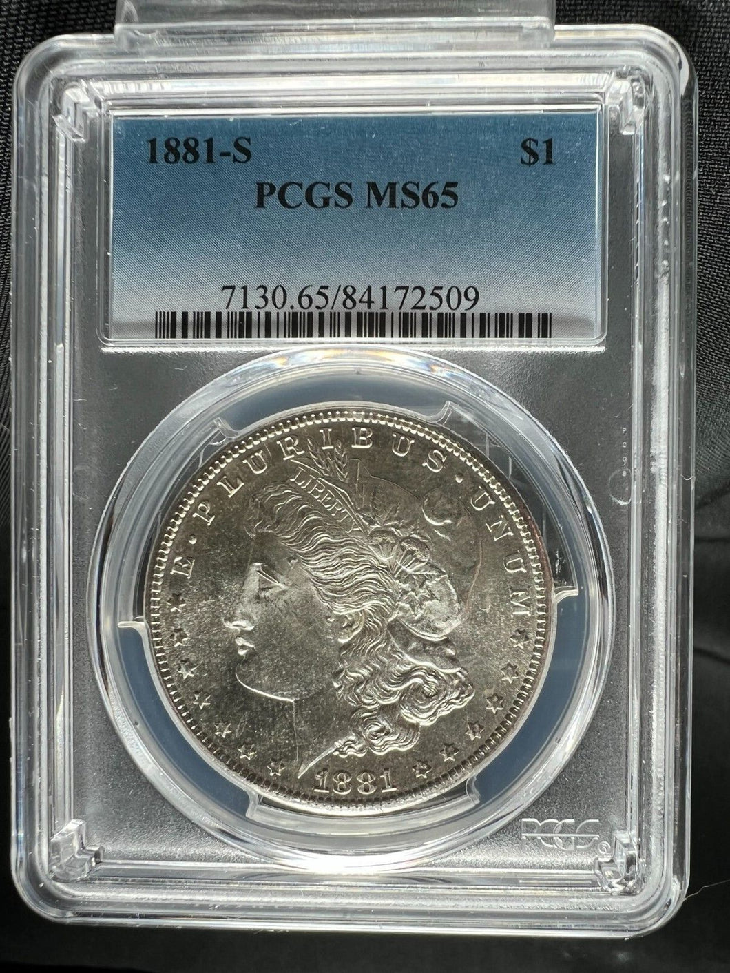 1881-S Morgan Silver Dollar PCGS MS65 - - Lustrous Blast White & Frosty