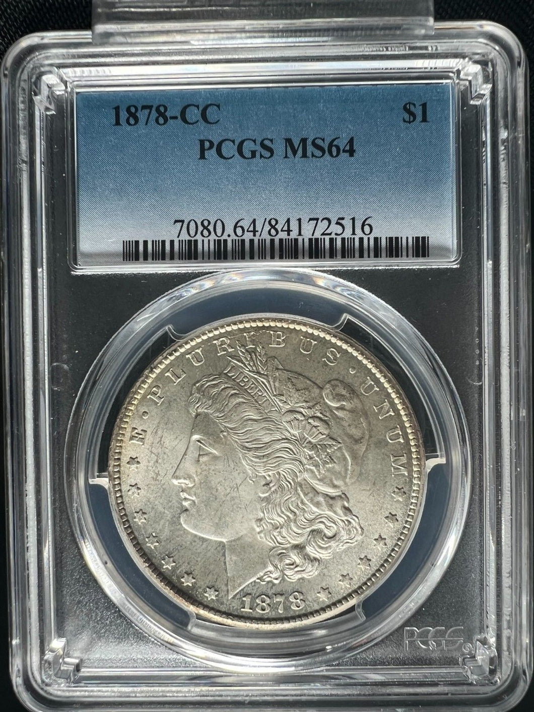 1878-CC $1 Morgan Silver Dollar PCGS MS64 - Blast White & Shows like a 65