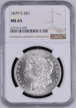 Load image into Gallery viewer, 1879-S $1 Morgan Dollar  -- NGC MS65 Frosty Gem with Semi PL surfaces

