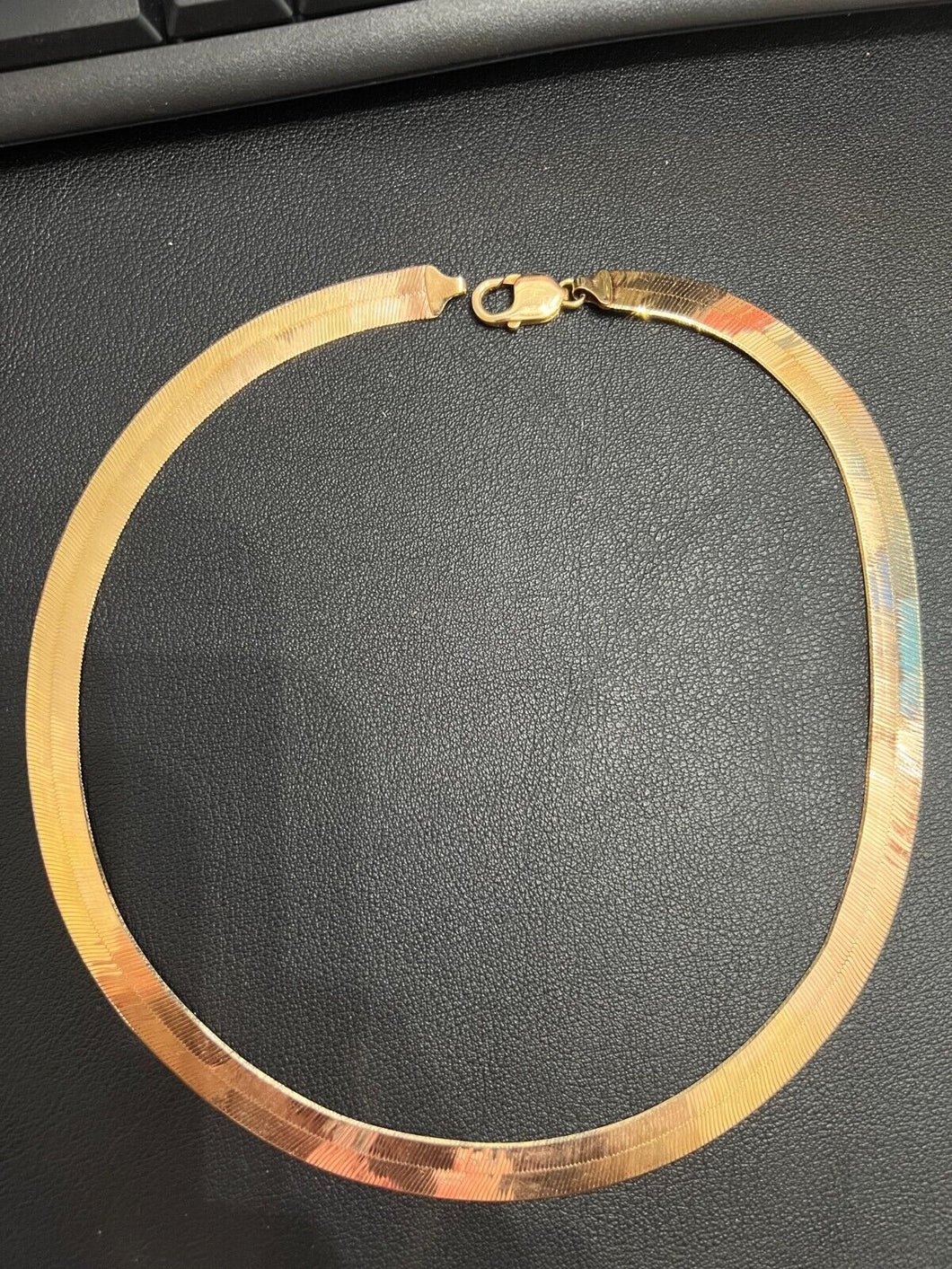 10k Italian Gold Herringbone Chain Necklace 20