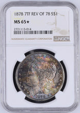 Load image into Gallery viewer, 1878 7TF R78 $1 Morgan Silver Dollar NGC MS65 STAR 🌟 Graded - Magnificent Colors
