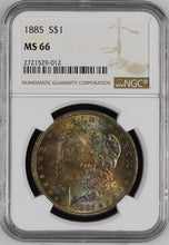Load image into Gallery viewer, 1885-P Morgan Dollar -- Wrapper Toned Gem NGC MS66
