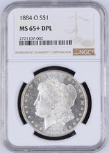 Load image into Gallery viewer, 1884-O Morgan Silver Dollar NGC MS65+ DPL (DMPL) - Black &amp; White Deep Mirror

