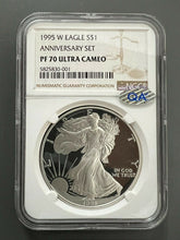 Load image into Gallery viewer, 1995 W Proof American Silver Eagle NGC PF70 Ultra Cameo QA  FLAWLESS Outstanding
