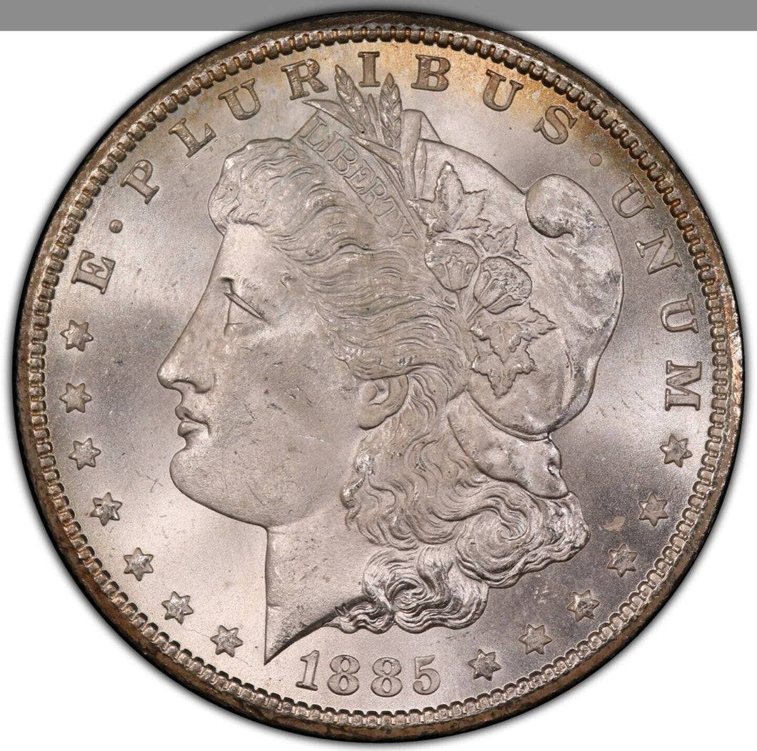 1885-CC Morgan Silver Dollar PCGS MS66 -  Blast White w/ Light Peripheral Toning