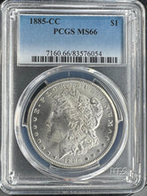 Load image into Gallery viewer, 1885-CC Morgan Silver Dollar PCGS MS66  -  -  Blast White and Super Frosty Gem
