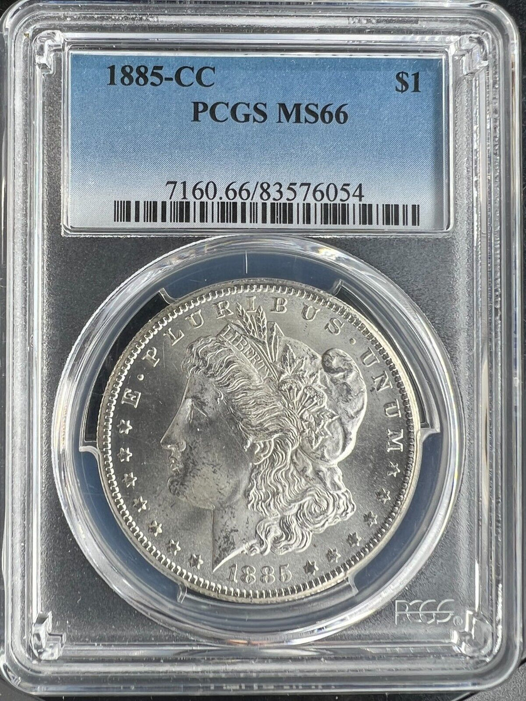 1885-CC Morgan Silver Dollar PCGS MS66  -  -  Blast White and Super Frosty Gem