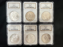 Load image into Gallery viewer, Dealer/Investor Deal - 79-S (2), 83-O, 84-O, 85, 99-O NGC 64 Morgans - ALL NICE!
