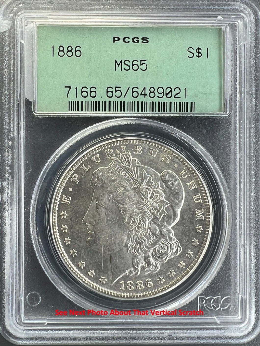 1886-P Morgan Silver Dollar PCGS MS65  -   Beautiful Blast White Coin