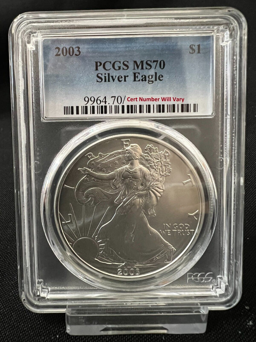 2003 1oz American Silver Eagle PCGS MS70