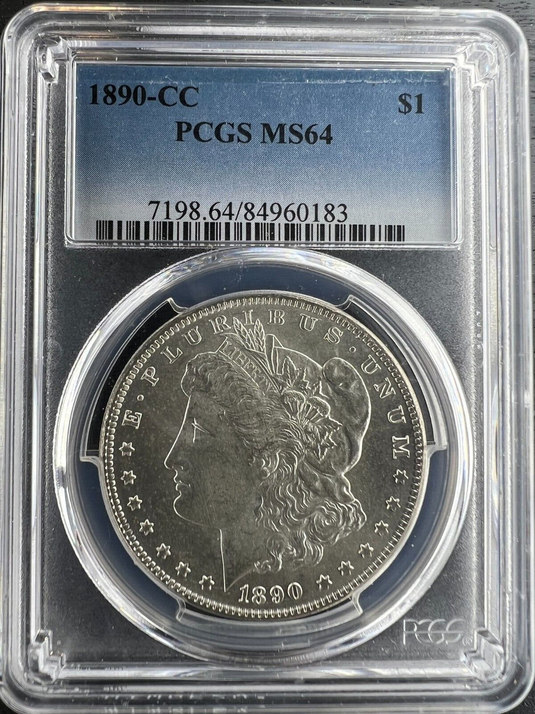 1890-CC Morgan Silver Dollar PCGS MS64  -  -  Frosty Blast White Gem