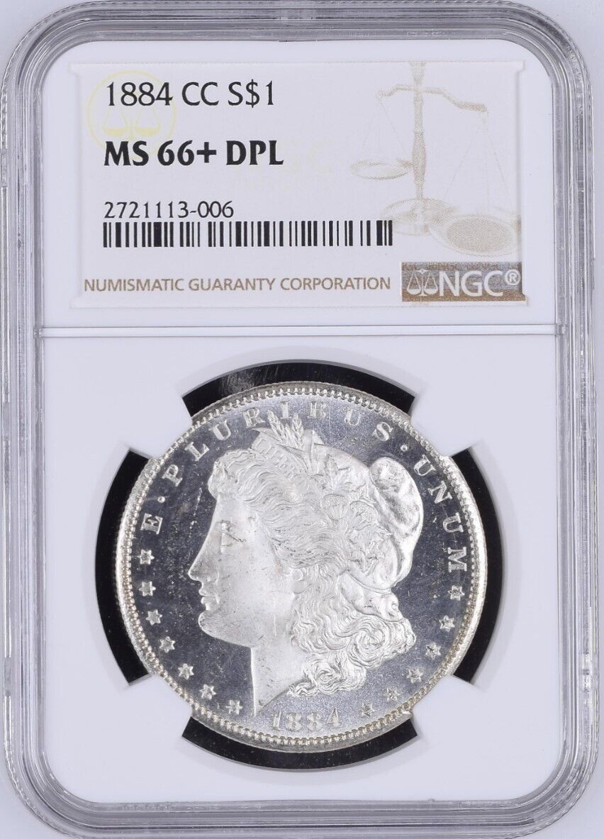1884-CC Morgan Silver Dollar NGC MS66+ DPL (DMPL) The 1 In A Million Coin