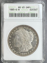 Load image into Gallery viewer, 1885-O Morgan Silver Dollar ANACS MS65 DMPL  -  -  Frosty Deep Mirror
