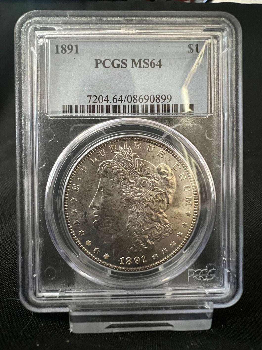 1891-P $1 Morgan Silver Dollar PCGS MS4 -- Frosty Blast White - Tough Date