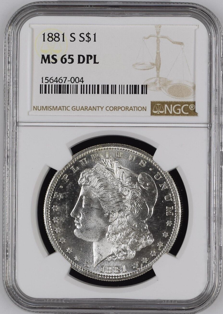 1881-S Morgan Silver Dollar NGC MS65 DPL (DMPL) - Flashy Frosty Deep Mirror Gem