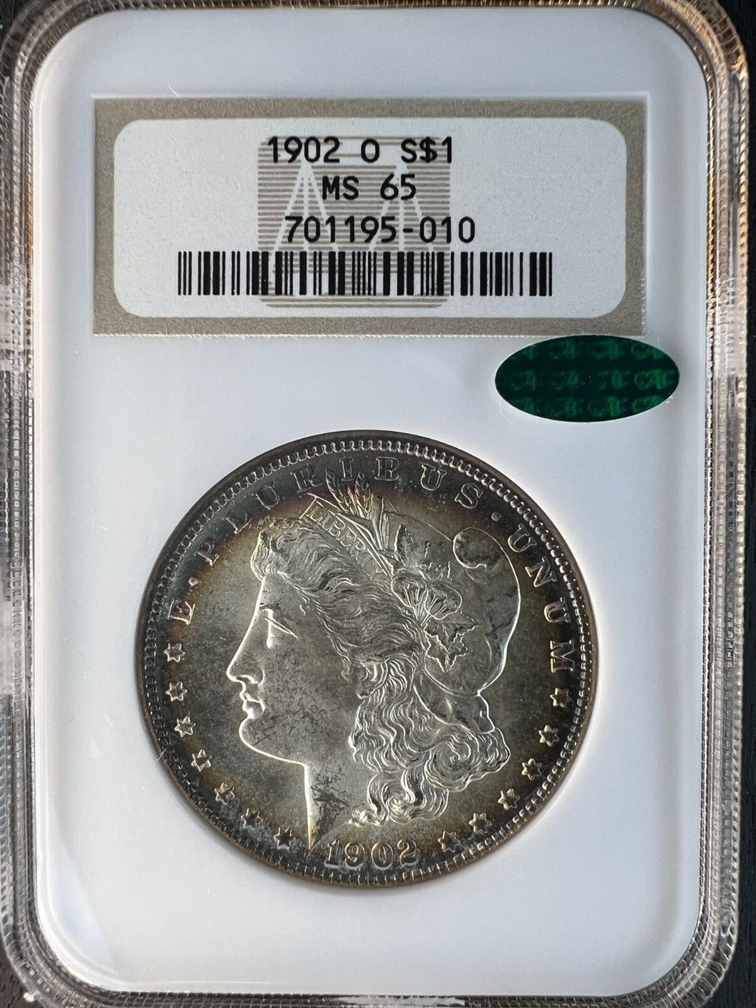 1902-O Morgan Silver Dollar NGC MS65  CAC  -  -  Gorgeous Coin