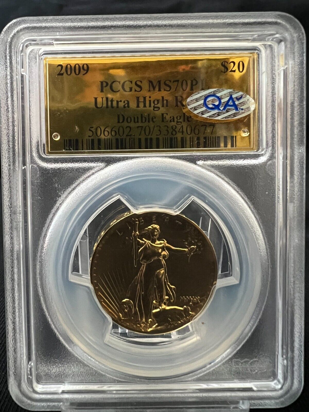 2009 St Gauden Double Eagle Ultra High Relief $20 Gold PCGS MS70 PL 'QA Assured'