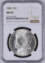 Load image into Gallery viewer, 1885-P Morgan Silver Dollar NGC MS65  -  -  Blast White
