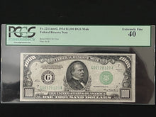 Load image into Gallery viewer, 1934 $1000 FRN Chicago FR 2211-G   &quot;MULE NOTE&quot;   PCGS Currency XF40 Nice Note
