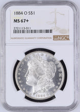 Load image into Gallery viewer, 1884-O Morgan Silver Dollar NGC MS67+  - Well Struck, Blast White &amp; Frosty
