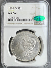 Load image into Gallery viewer, 1885-O Morgan Silver Dollar NGC MS66 (CAC)  -  -  Gorgeous Frosty Coin
