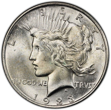 Load image into Gallery viewer, 1923-D Peace Dollar PCGS MS64  -  -  Blast White &amp; Lustrous
