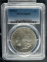 Load image into Gallery viewer, 1878-S $1 Morgan Silver Dollar PCGS MS65 - Blast White Gem
