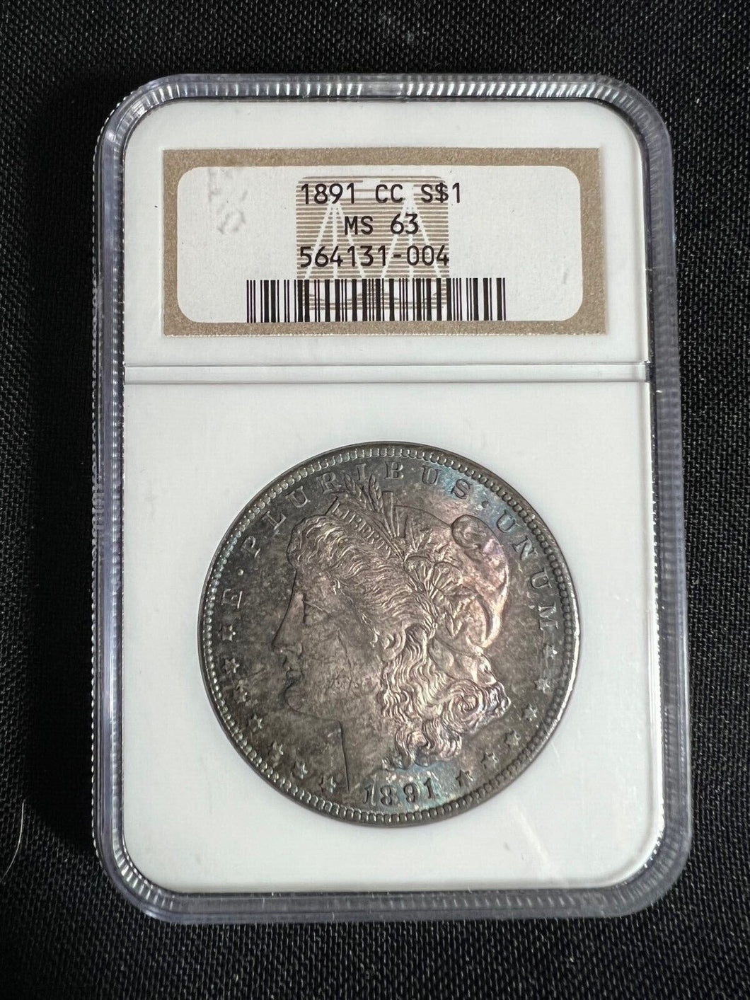 1891-CC $1 Morgan Silver Dollar NGC MS63 -- Beautifully Toned Gem!