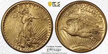 Load image into Gallery viewer, 1909/8 $20 St Gaudens Gold -- PCGS MS64 - Nice PQ Coin - RARE Coin!
