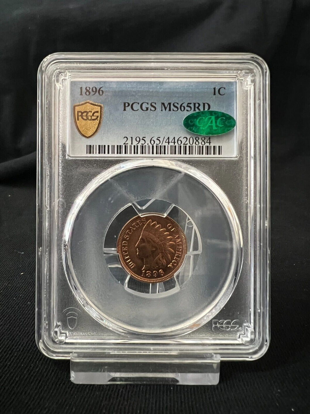 1896 1¢ Indian Head Cent -- PCGS MS65 RED & (CAC)