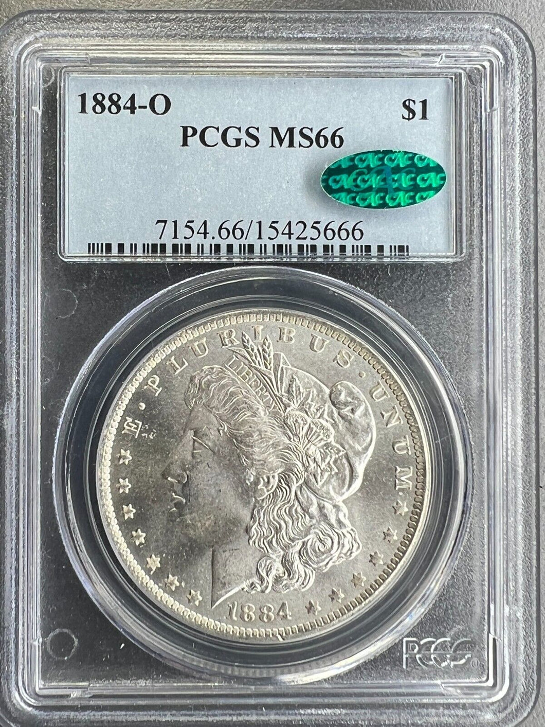 1884-O Morgan Silver Dollar PCGS MS66 (CAC) - Well Struck, Blast White & Frosty