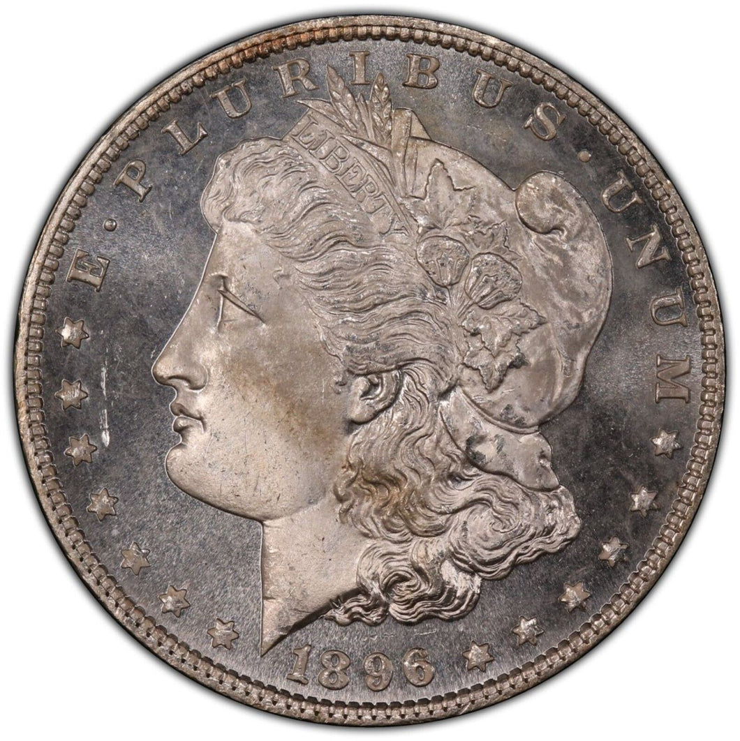 1896-P Morgan Silver Dollar PCGS MS65 DMPL (DPL) - Frosty White Deep Mirror Gem
