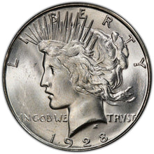 Load image into Gallery viewer, 1928-S Peace Dollar PCGS MS64 -  Lustrous &amp; Blast White Gem -- An Exceptional Coin
