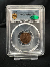 Load image into Gallery viewer, 1896 1¢ Indian Head Cent -- PCGS MS65+ RED &amp; (CAC)
