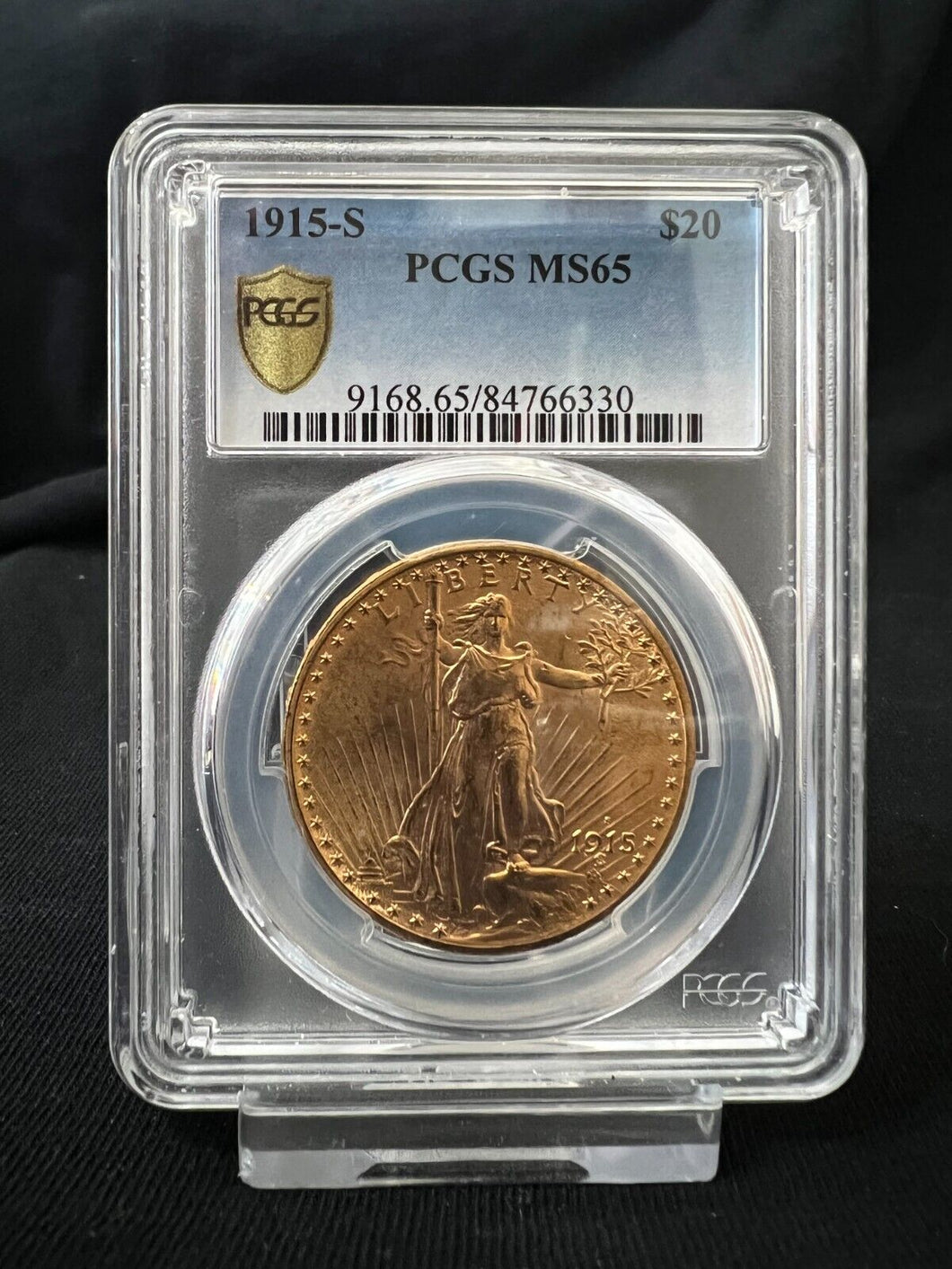 1915-S $20 Saint Gaudens Gold Double Eagle PCGS MS65