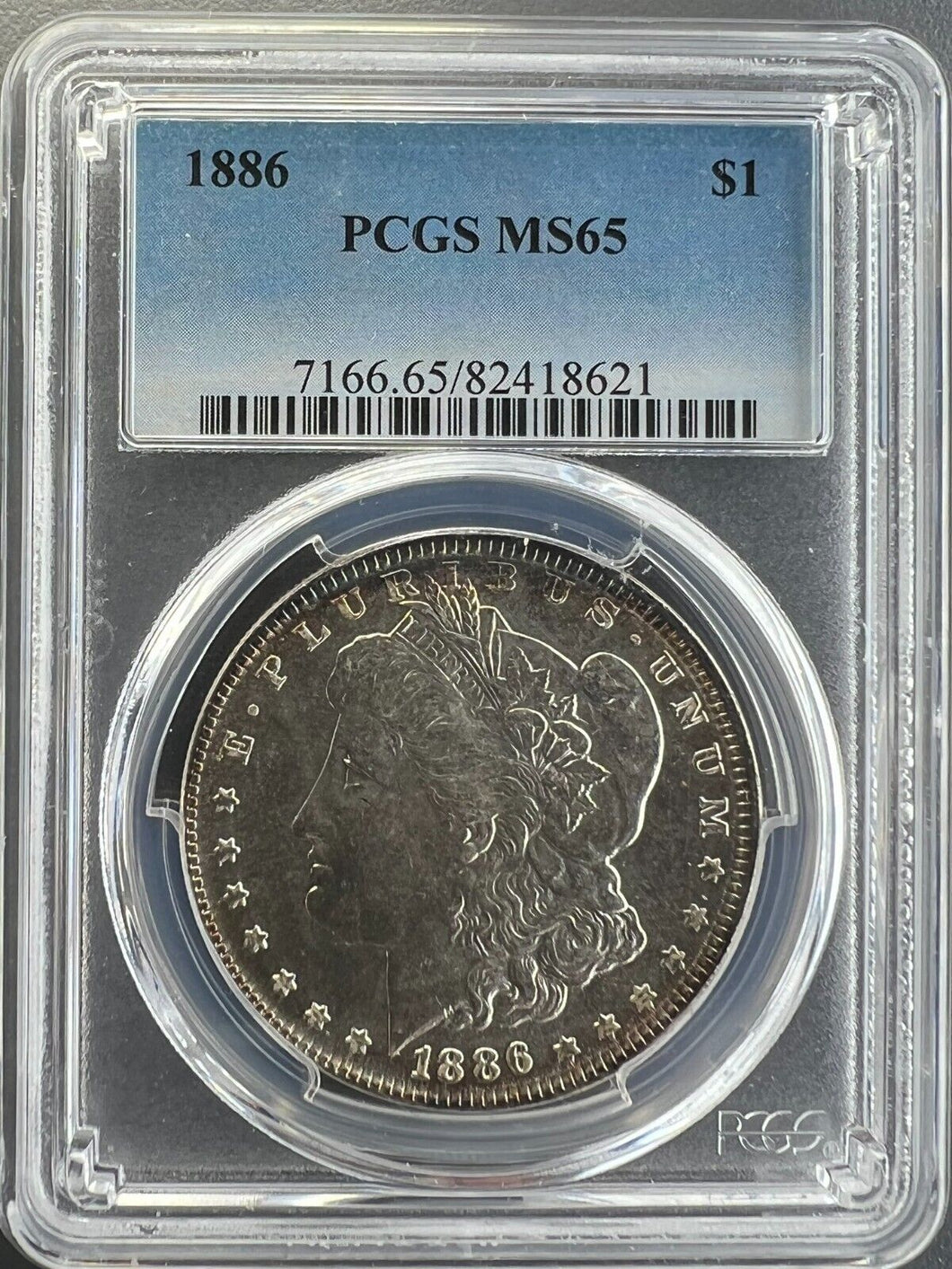 1886-P Morgan Silver Dollar PCGS MS65  -   Beautiful Blast White Coin