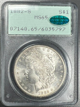 Load image into Gallery viewer, 1882-S Morgan Silver Dollar PCGS MS65  - -  CAC &amp; Rattler
