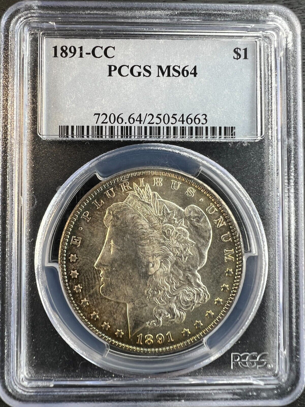 1891-CC Morgan Silver Dollar PCGS MS64  - -  Blast White Surfaces